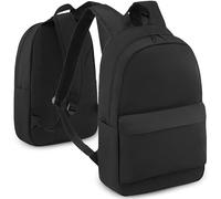 Retoo Zaino 46 x 34 x 20 cm, zaino a mano con spazio per un computer portatile, zaino con ampio scomparto e tasche laterali, design universale, per uomo e donna, scuola, città e turistico, Nero ,