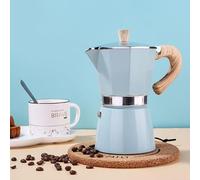 Retoteng Stovetop Espresso Maker, 6 Tazzine da Caffè - 10 Once Manuale Cubano Percolatore in Alluminio Premium Moka Italiano Greca (Blu)