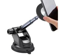 Retractable Auto Phone Mount - Windshield Suction Stand, Dashboard Mobile Bracket | Universal Smartphone Holder Strong Vacuum Locking System, Multi Angle Extendable Arm Shockproof Support Dock Platfor