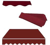 Retractable Awning Fabric Replacement (Without Frame) | Door Window Sunshade Shelter Canopy Top Cover Cloth for Awnings, Deck, Balcony, Yard,(Red,8x5ft/2.5x1.5m)