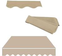 Retractable Awning Fabric Replacement (Without Frame) | Door Window Sunshade Shelter Canopy Top Cover Cloth for Awnings, Deck, Balcony, Yard,(Camel,8x5ft/2.5x1.5m)