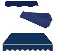 Retractable Awning Fabric Replacement (Without Frame) | Door Window Sunshade Shelter Canopy Top Cover Cloth for Awnings, Deck, Balcony, Yard,(Blue,8x5ft/2.5x1.5m)