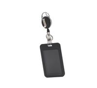 Retractable Badge Holder with Carabiner Clip Vertical IDs Cards for Easy Access in Workplaces and Schools Portable Sturdy ID