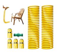 Retractable Coil Water Hose - 25M Spring Design Garden Hose with Multi Pattern Spray Nozzle, Pressure Resistant Expandable-Hose for Car Washing Yard Lawn | Outdoor RV Pet Bathing Watering (10M + 15M)