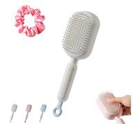Retractable Cushion Massage Comb, Self Cleaning Brush, Scalp Massager Comb, for Women Men,One-pull Clean Anti Static Brushes, Hair Styling Tools for All Hair Types (A)