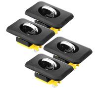 Retractable D Ring Truck Bed Tie Down Anchors Compatible with Ford F150 '98-14, Ford Super Duty 98-16, Dodge RAM 95-08, Chevrolet Silverado and GMC Sierra 88-13, 4pcs