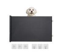 Retractable Dog Gate - No Drilling Small Pet Fence, Adjustable Width Safety Barrier Enclosure for Stairway, Mesh Fabric with One-Hand, Space-Saving Design for Outdoor Indoor Home