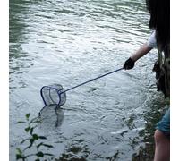 Retractable Fishing Net, Telescopic Angling Mesh Equipment, 45,28 pollici Extendable Handle, Lightweight Landing for Trout Bass and Catfish, Portable Net for Hiking Kayak Boat Lake and Saltwater
