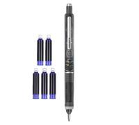 Retractable Fountain Pen - Refillable Fountain Pen | Writing Tool for Journaling | 0.38mm No Leaking Retractable Fountaîn Pens with 5 Refillable Ink Cartridges for Notebook, Art, Sketching, School