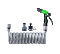 Retractable Garden Hose, Rubber Water Hose with 4-Layer Latex Core, Kink-Resistant and Pressure-Resistant Design, 20M/65Ft Watering Pipe for Construction Sites, Pool Maintenance, Car Washing, and Yard