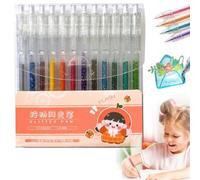 Retractable Glitter Gel Pen Set, Quick-Drying Sparkle Pen Set，12Pcs