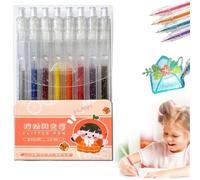 Retractable Glitter Gel Pen Set, Quick-Drying Sparkle Pen Set，8Pcs