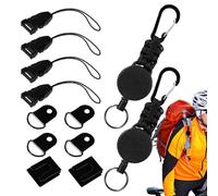 Retractable Keychain - Microphone Installation Clip Holder, Heavy Duty Recoil Badge Reel Device | Multifunctional Outdoor Accessory Suitable Truck Car Vehicle Camping Hiking Fishing Utility Gear