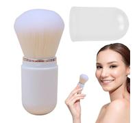 Retractable Makeup Brush, Portable Travel Face Brush with Lid for Foundation, Blush, Bronzer & Powder, Soft Compact Design for On-the-Go Beauty Application