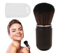 Retractable Makeup Brush, Portable Travel Face Brush with Lid for Foundation, Blush, Bronzer & Powder, Soft Compact Design for On-the-Go Beauty Application