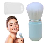 Retractable Makeup Brush, Portable Travel Face Brush with Lid for Foundation, Blush, Bronzer & Powder, Soft Compact Design for On-the-Go Beauty Application