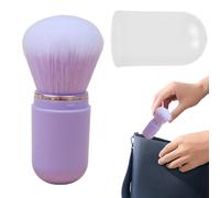 Retractable Makeup Brush, Portable Travel Face Brush with Lid for Foundation, Blush, Bronzer & Powder, Soft Compact Design for On-the-Go Beauty Application