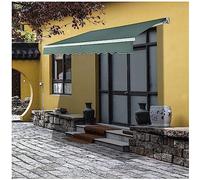 Retractable Manual Awning with Crank - Waterproof Sun Protection Canopy for Outdoor Terrace Balcony & Garden - Angle Roll-Up Patio Cover regolabile 2 x 1,5 m (6,5 x 5 FT)