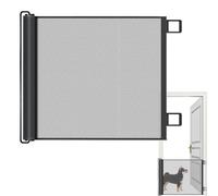 Retractable Pet Gate, Automatic Mesh Isolation Net to Your Kids and Pets, Multifunctional Easy Install Safety Barrier for Stairs, Outdoor Use, Doorways, Hallways, Patio, Home Also Apartment, 110x78cm