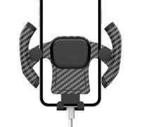 Retractable Phone Mount, Air Vent Cradle, Steering Wheel Design, Adjustable Clamp Grip, 360-Degree Rotation, Ideal for Safe Driving in Cars and Trucks, 4.72x3.35x3.74 inches