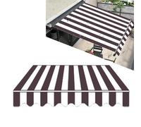 Retractable Stripe Fabric Canopy Replacement 6.5ft to 20ft Patio Window Cover Durable Outdoor Awning Versatile Sunshade for Garden and Deck