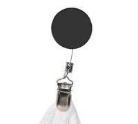 Retractable Towel Clip - Adhesive Wall Mount | Metal Wire Towel Holder | 60cm Steel Wire Pull, No-Drill Adhesive Backing, 9.5x4x1cm Compact Size, Lightweight 70g Metal Frame, Anti-Slip Base Grip