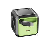 Retractable Wall Charger, 65W Fast USB C Charger Block with Retractable Type-C Cable, Fast Charging Adapter with Foldable Plug for iPhone 16/15, MacBook Air, iPad, Samsung, Pixel，Home Office Travel