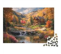 Retrato de Cabina de Otoño Puzzle 1000 Pezzi Cartone Resistente Per Adulti & Bambini 12+, Puzzle Antistress, Decorazione Murale, Relax Definitivo Per Tempo Familiare 52x38cm/1000pcs