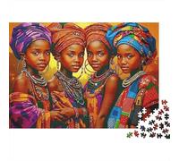 Retrato de niñas africanas Puzzle Da 1000 Pezzi in Carta Ecologica Per Bambini, Puzzle Di Relax Mentale, Divertimento in Pausa Ufficio, Puzzle Più Venduto Per Feste Di Bambini 70x50cm/1000pcs