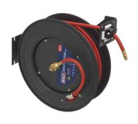 Retrattile Aria Tubo Acciaio Bobina 20m Ø10mm Id Gomma Tubo SA85 Sealey Nuovo