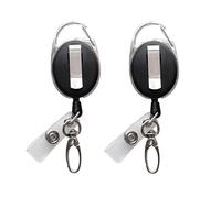Retrattile badge con moschettone e clip per porta carte 2Pack
