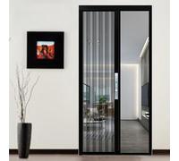 Retrattile Fisarmonica Pieghevole Schermo Porta Net 80 96 "Alto Interno Divisorio Cancello Multifold Porta Scorrevole Temporanea Stile A 157,5 x 203,2 cm