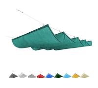 Retrattile Onda Vela Parasole, Pergola Sostituzione Copertura Dell'ombra con Kit di Montaggio,(Include palo di supporto) per Tendalino Terrazza Ponte Cortile Gazebo(W1.6*L14m/W5.24*L45.93ft)