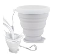 retrattile, tazze pieghevoli per viaggiare, in silicone pieghevole da 200 ml con coperchio per di gatto, Drinkware riutilizzabile per campeggio, escursionismo, pieno, l
