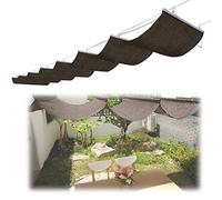 Retrattile U-S Wave Sun e Sail 95% UV Protect colore caffè diverse dimensioni (1,3 x 6 m) per terrazza e spazi esterni