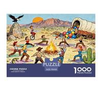 Retreat di Yoga dello Spaghetti Western Puzzle in Legno Impermeabile DIY Puzzles Da 1000 Pezzi Per Adulti Sfidanti E Rompicapo Giochi Educativi