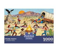 Retreat di Yoga dello Spaghetti Western Puzzle in Legno Impermeabile DIY Puzzles Da 1000 Pezzi Regali Per Adulti Colorati Giochi Educativi
