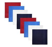 Retreez 8 Pezzi Puro Cotone Fazzoletti Assortiti per Uomo Confezione Regalo, regalo di Natale - Set Assortito A5A003