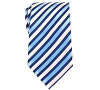Retreez Retreez - Cravatta da uomo in microfibra intrecciata a tre colori blu, blu scuro, bianco. Taglia unica