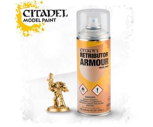 RETRIBUTOR ARMOUR SPRAY oro Gold Citadel model paint base per miniature Games Wo