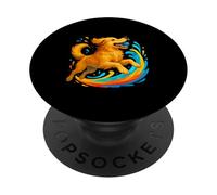 Retriever Che Gioca Con L'Arte Della Palla PopSockets PopGrip Adesivo