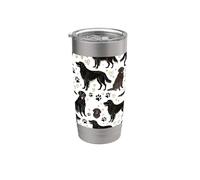 Retrievers disegnati a mano Retriever Cute Flat-Coated Retriever Bicchiere termico in acciaio inox doppia parete