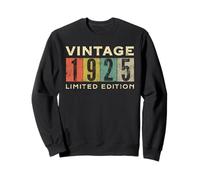 Retro 100 Anni Vintage 1925 Edizione Limitata Compleanno Felpa