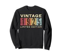 Retro 100 Anni Vintage 1925 Edizione Limitata Compleanno Felpa
