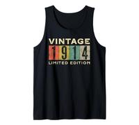 Retro 111 Anni Vintage 1914 Edizione Limitata Compleanno Canotta