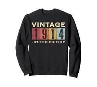 Retro 111 Anni Vintage 1914 Edizione Limitata Compleanno Felpa