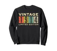 Retro 111 Anni Vintage 1914 Edizione Limitata Compleanno Felpa