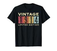 Retro 111 Anni Vintage 1914 Edizione Limitata Compleanno Maglietta