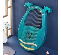 Retrò 16 Stringhe Lyre Harp con Corde di Riserva, Chiave di Sintonia Arpa Lira per L'illuminazione Della Musica Arpa a Leva Strumento a Corda(Blu)