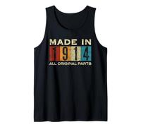 Retro 1914 Tutte le parti originali Vintage Made in 1914 Uomo Donna Canotta